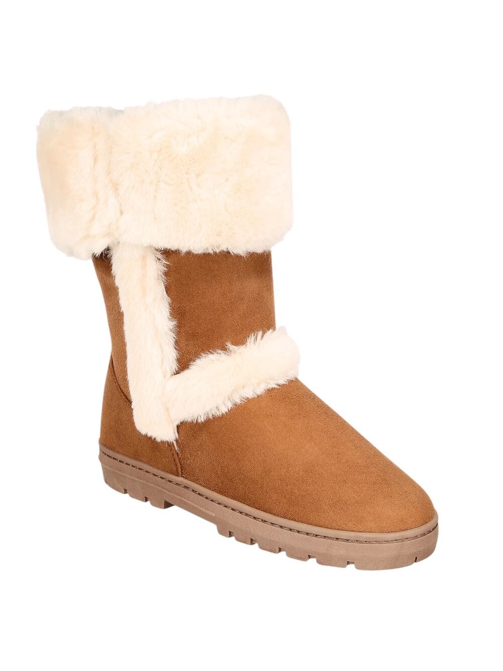 Style & Co Women's Witty Winter Faux Fur Lined Boots Brown Size 5